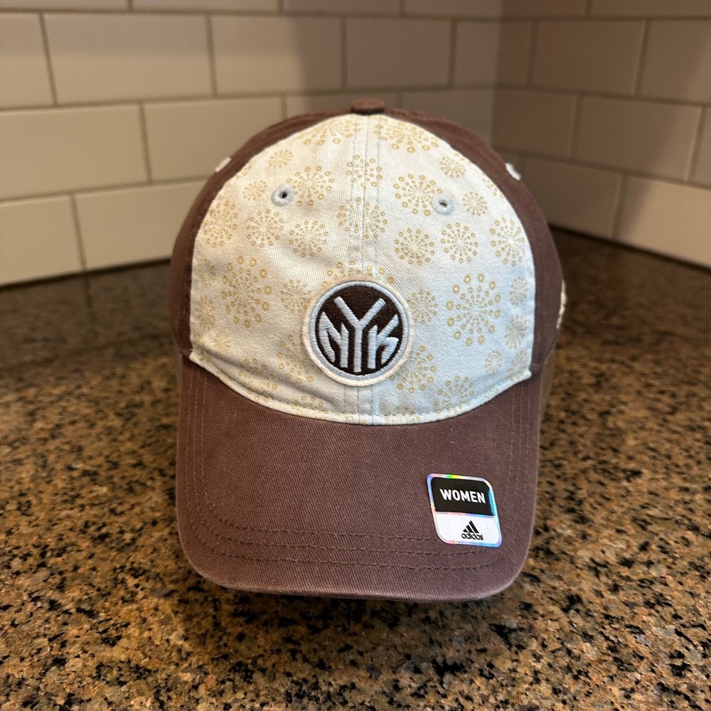 New York Knicks adidas Brown Out Hat Womens Slouch Cap Pale Blue NBA‎ New